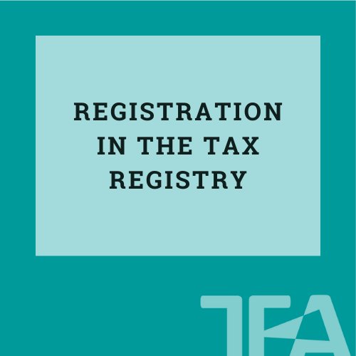 Registration in the tax registry